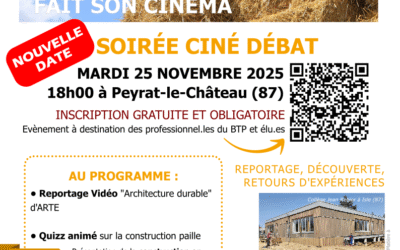 REPORT – Ciné-débat “La construction paille fait son cinéma – Zoom sur la construction en bois local”