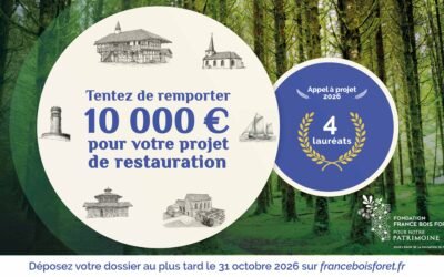 La Fondation France Bois Forêt lance son 7e appel à projets pour restaurer le patrimoine français