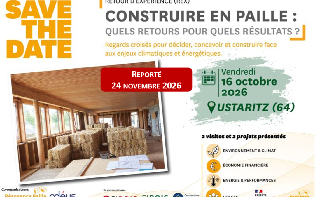 🪵🌾 JOURNEE RETOUR D&rsquo;USAGE CONSTRUCTION BOIS/PAILLE 🌾🪵